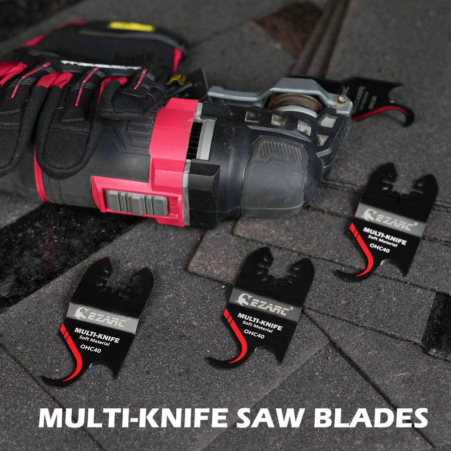 EZARC Multitool-Hakenmesserklingen als oszillierende Sägeblätter für weiche Materialien wie PVC, Teppich und Karton - Bild 6