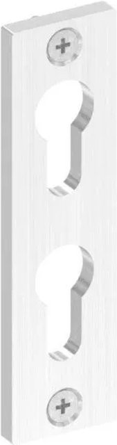 FeNau Zylinderrosette aus Edelstahl V2A in Silber, gebürstet, für zwei Profilzylinder, B/H/T: 120 x 32 x 6 mm - Bild 1