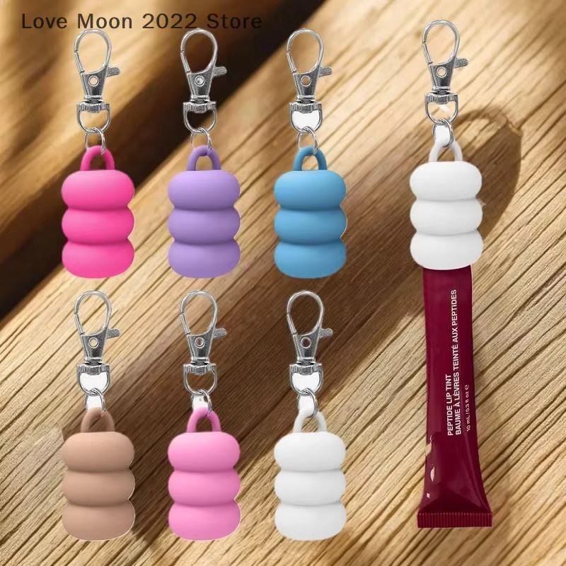 JCSYFAC Donut Silikon Schlüsselbund Halter für Lipgloss und Balsam - Bild 3