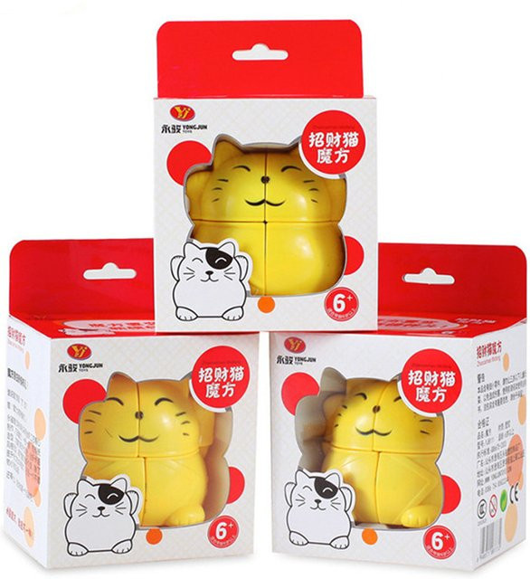 Yongjun Cartoon Lucky Cat 2x2 Speed Cube, Lernspielzeug, ab 6 Jahren - Bild 1