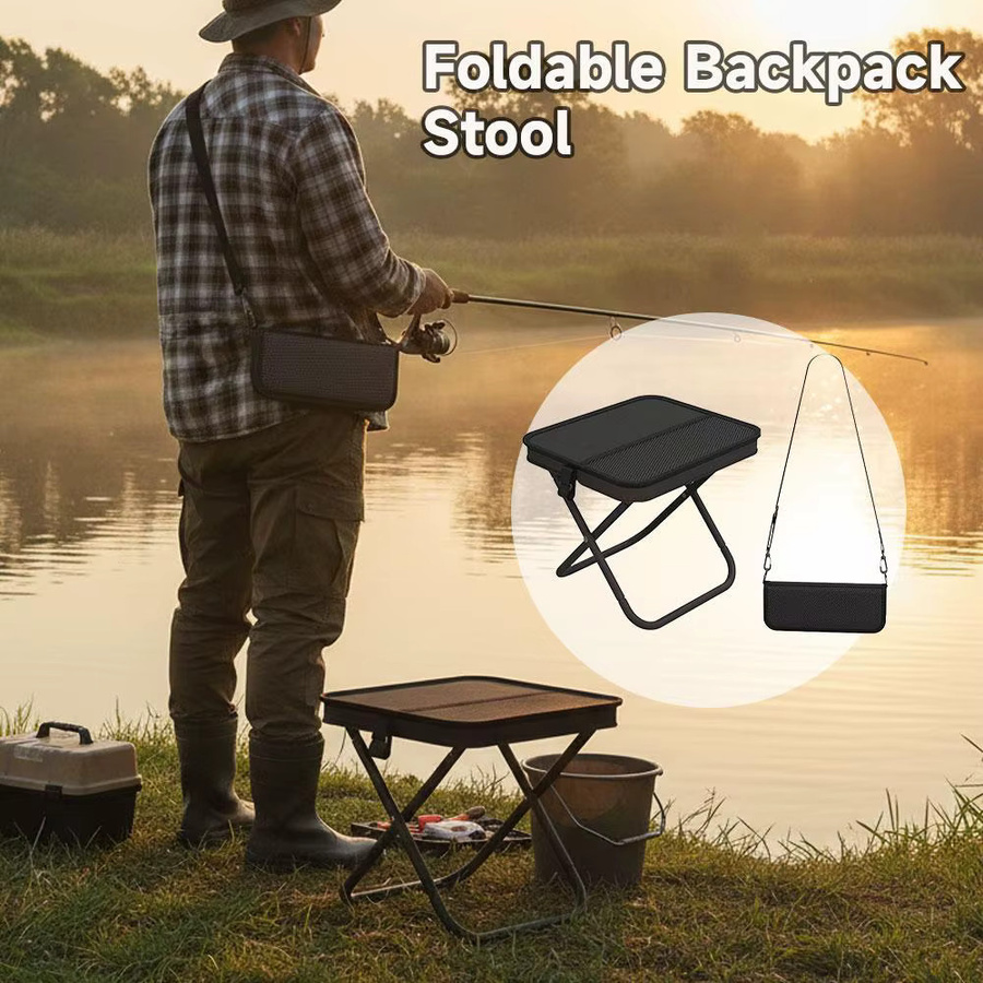 Maza Faltbarer Rucksackhocker für Outdoor und Camping mit Tragegurt - Bild 2