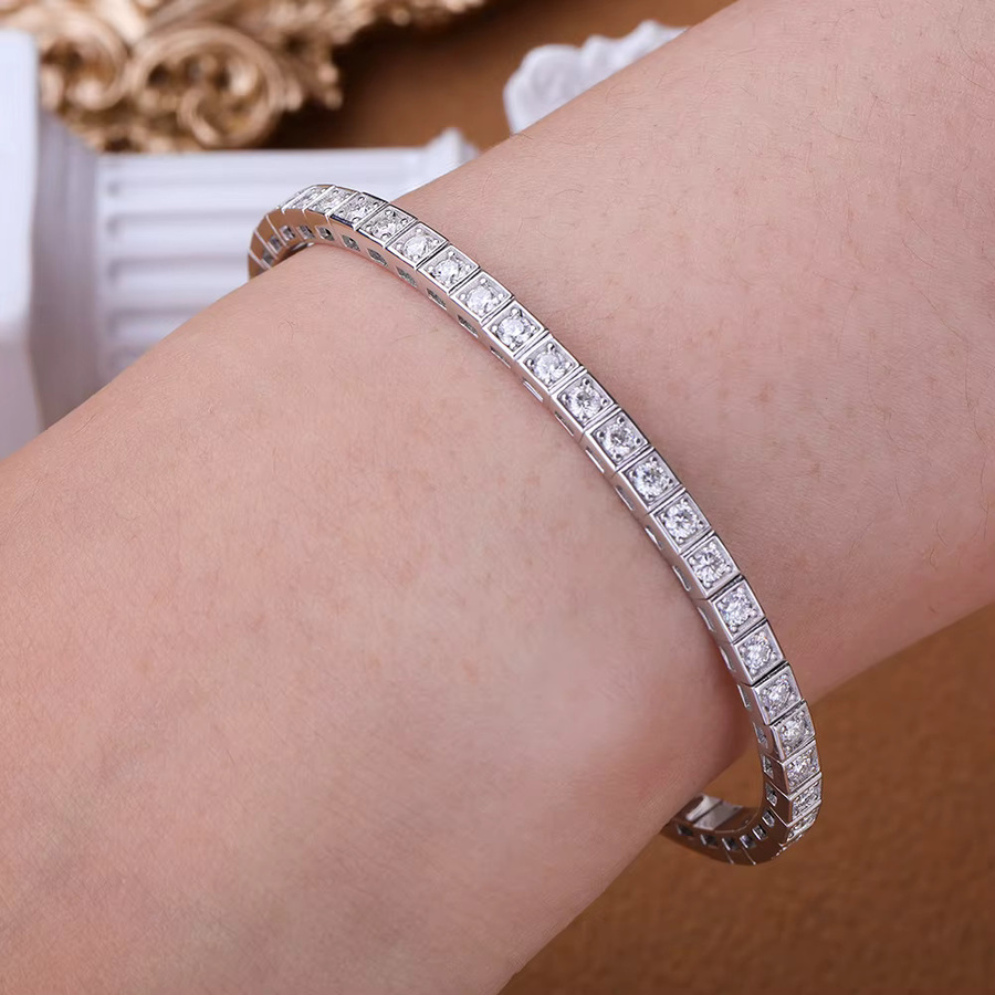 GXTRS Armreifen 925 Silber, Moissanit, Damen und Herren - Bild 2