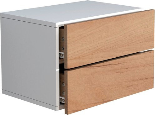 VCM Wandregal Usal Nachttisch in Weiss, B/T/H: 45 x 32 x 30 cm - Bild 2