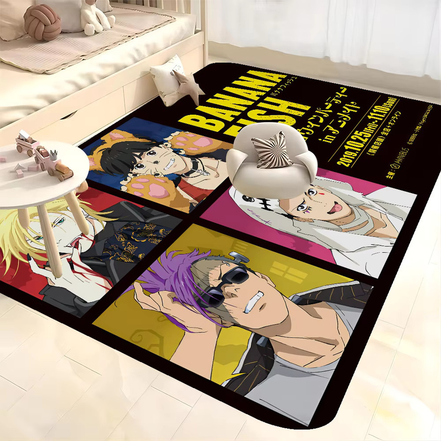 Banana Fish Anti-Rutsch-Fußmatte für Badezimmer, Kinderzimmer und Wohnzimmer, Mehrfarbig, B/T: 60 x 40 cm - Bild 6