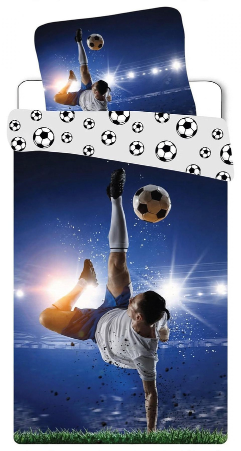 BrandMac Kinderbettwäsche Set Fußball Spieler aus 100 % Baumwolle, B/H: 135 x 200 cm + 80 x 80 cm - Bild 1