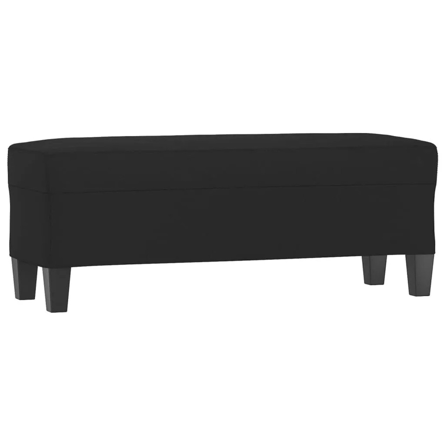 vidaXL Sitzbank in Schwarz aus Mikrofasergewebe B/T/H: 100 x 35 x 41 cm - Bild 2