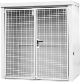 Bauer Südlohn Gasflaschencontainer GFC-B M1, feuerbeständig und abschließbar, für 28 Gasflaschen, Farbe: Grauweiß, B: 117,5 cm, T: 212,0 cm, H: 226,5 cm - Bild 1