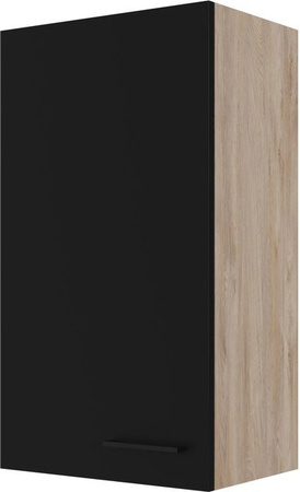 Flex-Well Küchen-Oberschrank Capri Hängeschrank in Schwarz Matt mit Eichen-Optik, B/T/H: 50 x 32 x 89 cm