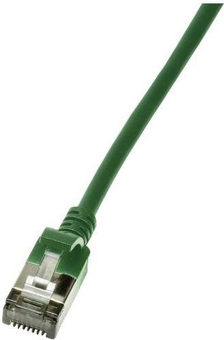 LogiLink CQ9025S RJ45 Patchkabel CAT 6a U/FTP Ethernet LAN, Grün, Länge: 0,5 m - Bild 1