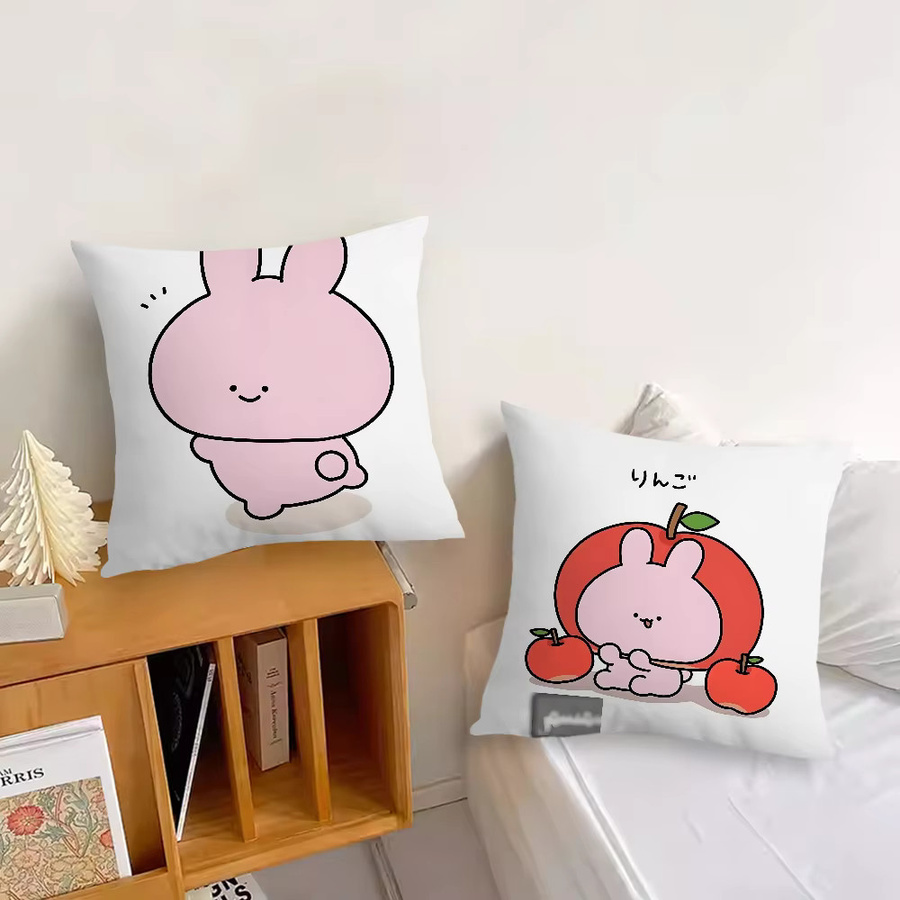 Weicher Kissenbezug mit Cartoon-Design von Asamimichaans in Multicolor für Wohnzimmer und Home Office - Bild 2