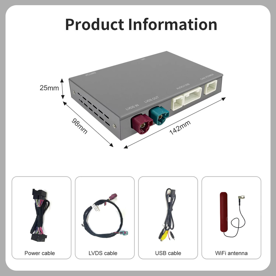 AUTOABC Drahtloser CarPlay und Android Auto Upgrade Decoder Box für Bosch Harman Host, Farbe: Schwarz, passend für Rover Discovery 5, Evoque, Discovery Sport sowie Jaguar XE und XF - Bild 4