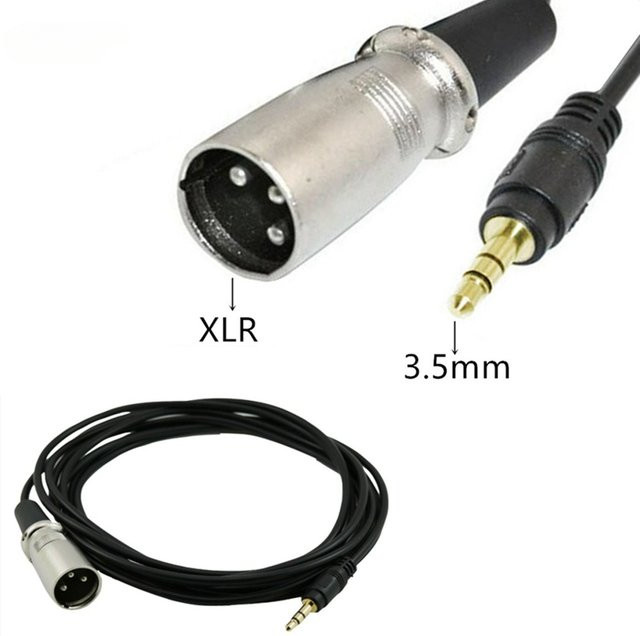 BSN Stereo-Verbindungskabel mit 3,5 mm Klinkenstecker auf XLR-Audio, 3-polig, Schwarz - Bild 1