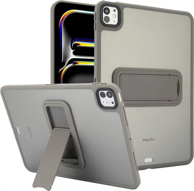 ITEUU Matte Standhülle für iPad Pro und iPad Air in Schwarz und Transparent - Bild 1