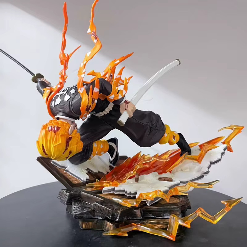 Bandai Demon Slayer Agatsuma Zenitsu Feuer-Gott-Actionfigur, PVC-Statue, 28cm - Bild 2