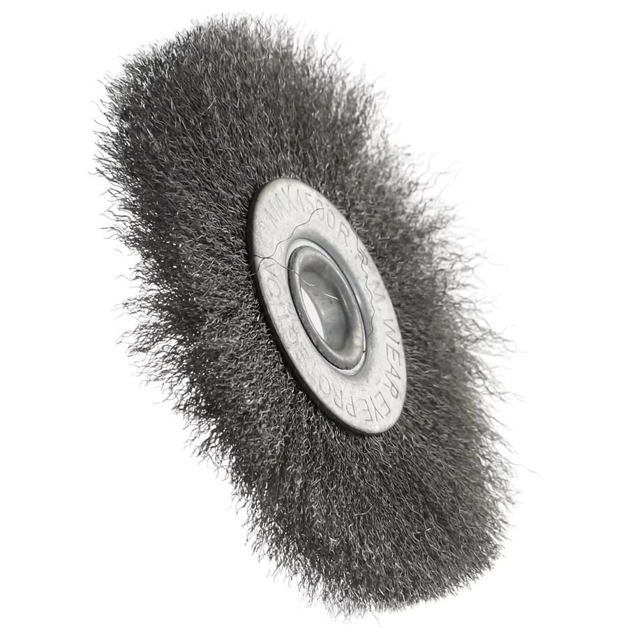 Vibratite Flache Stahldraht-Radbürste aus Edelstahl in Silber, Durchmesser: 100 mm, Drahtstärke: 0,15 mm, ideal zum Polieren und Entrosten von Metall und Holz für den Winkelschleifer - Bild 3