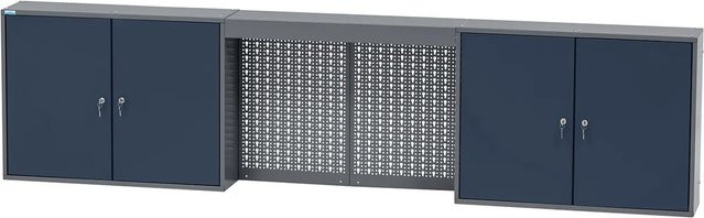 Küpper Hängeschrank mit 4 Türen und 4 Fachböden in Blau-Grau, B/H/T: 60 x 240 x 20 cm - Bild 1