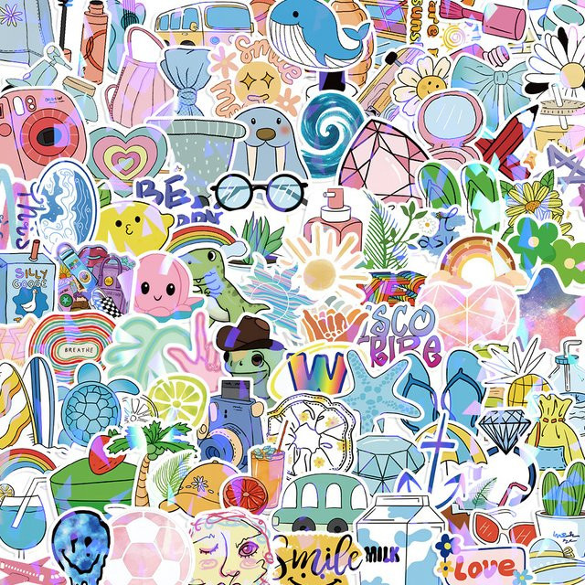 Charile Kawaii Bunte Cartoon Aufkleber, multicolor, 10-teiliges Set - Bild 1
