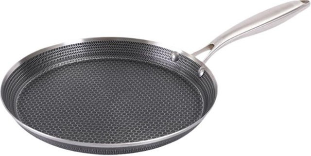 Xujun Edelstahl Pfannkuchenpfanne mit Antihaftbeschichtung in Silber, Durchmesser: 28 cm - Bild 1