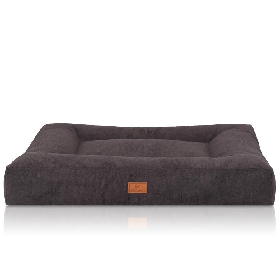 Knuffelwuff Hundebett Sofia Orthopädisch aus Velours in Schwarz B: 120 cm, T: 100 cm - Bild 2