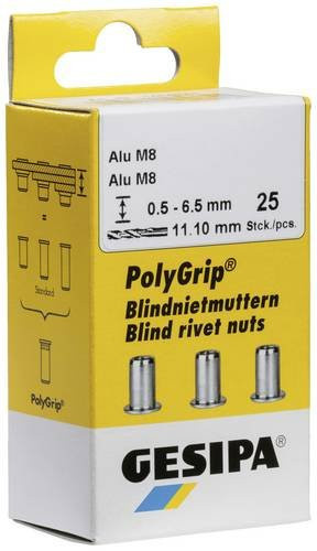 Gesipa Blindnietmutter Silber 100 Stück - Bild 1