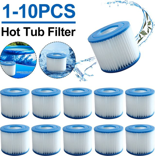 Wiederverwendbare Schwimmbad Filterpatronen Ersatz für Bestway Flowclear Größe VI und Lay-Z-Spa sowie Intex Filter Set mit 1 bis 10 Stück - Bild 1