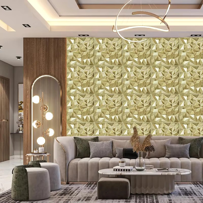 10 Stück XBLOOM 3D-Wandpaneele mit Diamant-Design in Weiß, Schwarz oder Gold, quadratisch, B/B: 30 x 30 cm - Bild 2