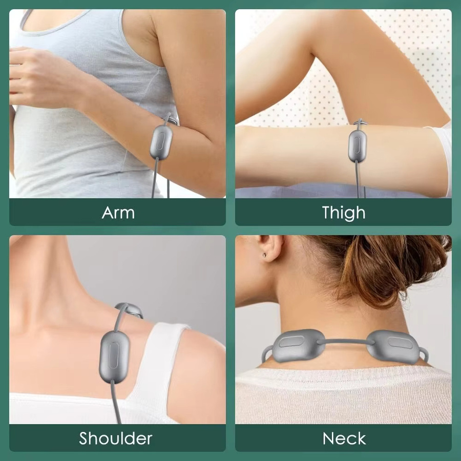 Maelsrom Nackenmassagegerät mit EMS & TENS, Silber, Grau, Unisex - Bild 6