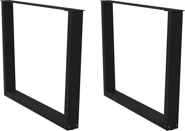 vidaXL Esstisch Beine V-Form aus Stahl in Schwarz, 2 Stück, B/T/H: 100 x 72 x 73,3 cm - Bild 1