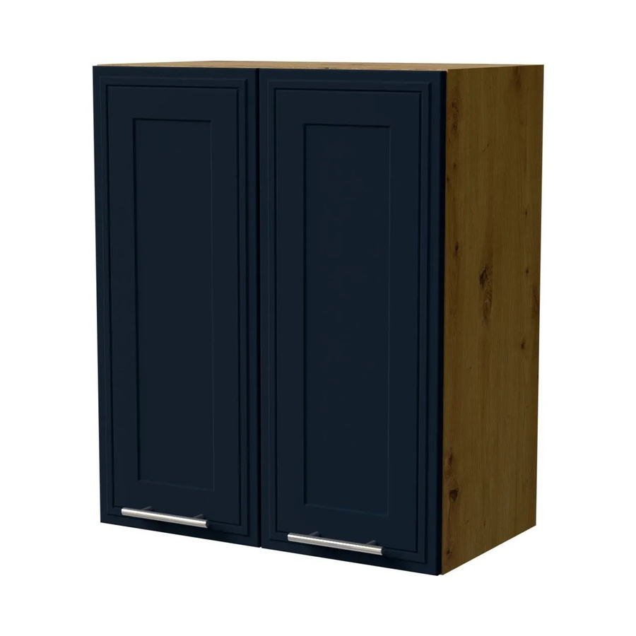 Feldmann-Wohnen Hängeschrank Salo W3/60 in Eiche Artisan und Indigo Matt mit Kassettenfront und Soft-Close-Türen, Breite: 60 cm, Tiefe: 32,5 cm, Höhe: 72 cm - Bild 2
