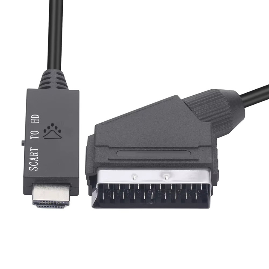 ALLOYSEED Scart zu HDMI Konverter Adapter mit 1080P Video und Audio Unterstützung, Schwarz, Länge: 1 m - Bild 4