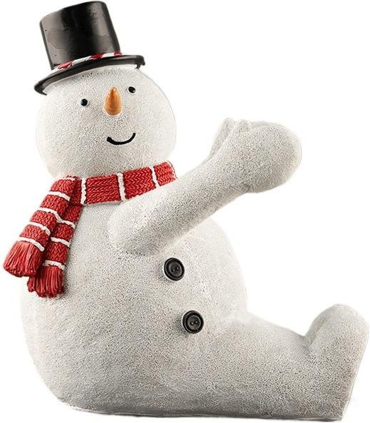 Yiran Furniture Nordisches Rotweinregal Schneemann aus Harz als weihnachtliche Tischdekoration - Bild 1