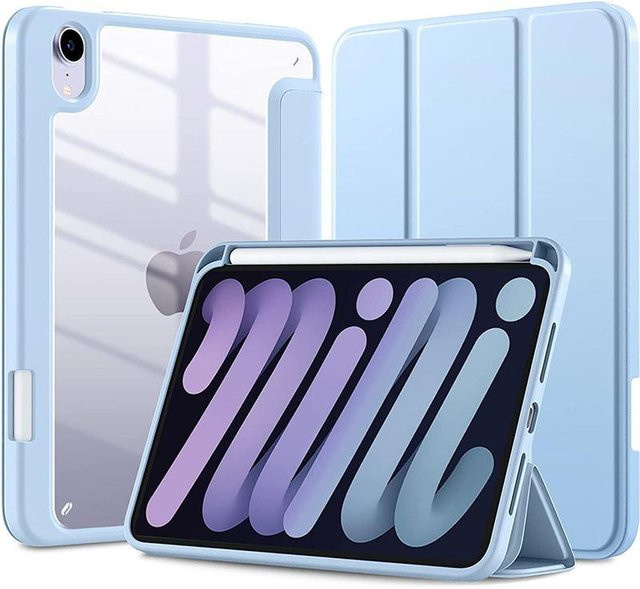 Xiangyun Tablet-Hülle für iPad Air und iPad 11/12 Zoll mit Stifthalter und klarer Acryl-Rückseite, Farbe: Himmelblau - Bild 1