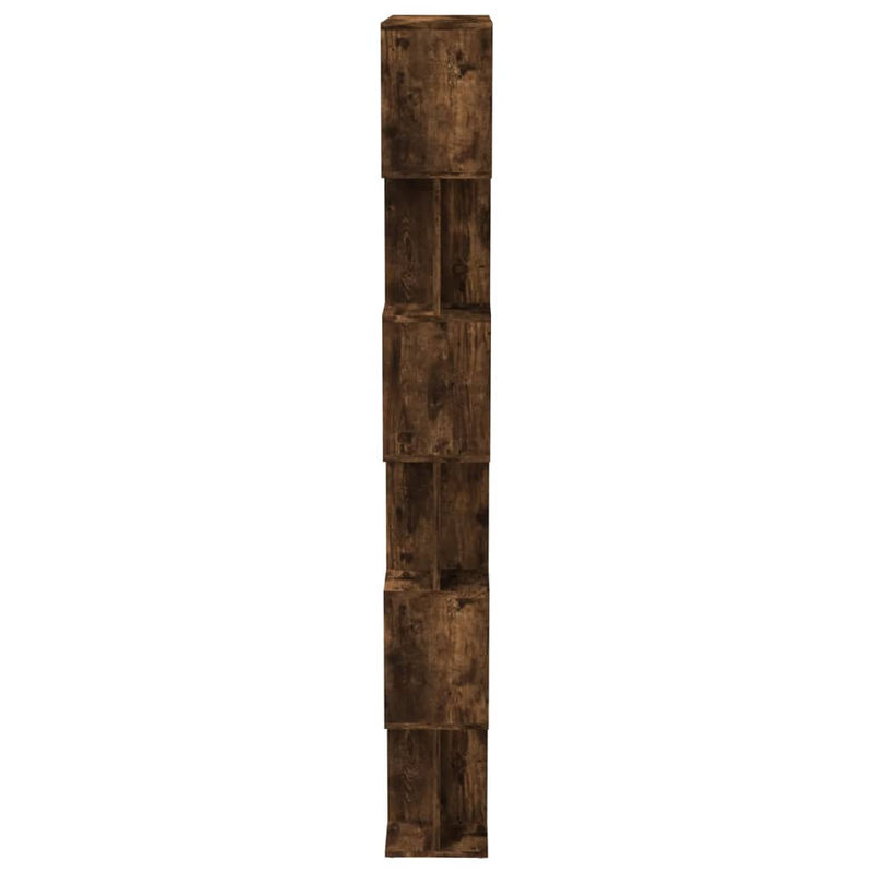 vidaXL Bücherregal und Raumteiler aus Holzwerkstoff in Räuchereiche, Braun, B/T/H: 80 x 24 x 192 cm - Bild 6