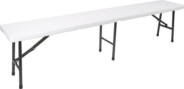 Perel Klappbank Campingbank Weiß FP160 mit 600 kg Belastbarkeit - Bild 1