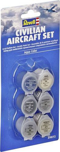 Revell Aqua Color Acrylic Civilian Aircraft Set, Farben-Set, 6-teiliges Set - Bild 1
