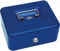 WEDO Geldkassette aus Metall in Schwarz oder Blau, B/H/T: 20 x 16 x 9 cm - Bild 1
