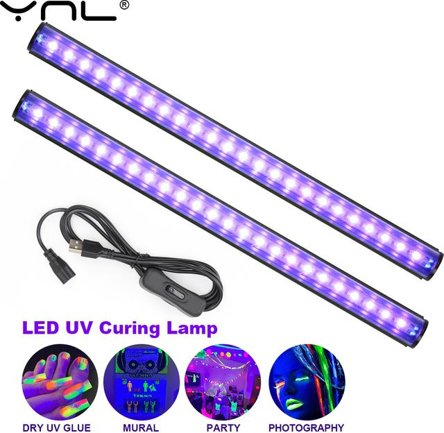 YNL USB UV Schwarzlicht T5 T8 UV-Röhre für Party, Disco und Bühne, Farbe: Schwarz - Bild 1