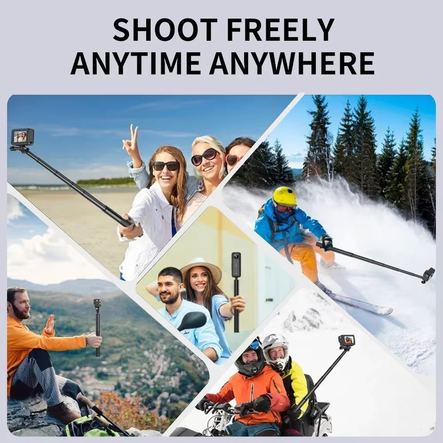 Insta360 Unsichtbarer Selfie-Stick aus Carbonfaser für X5 X4 X3 in Schwarz mit Bullet Time Bundle und Stativ-Griff - Bild 4