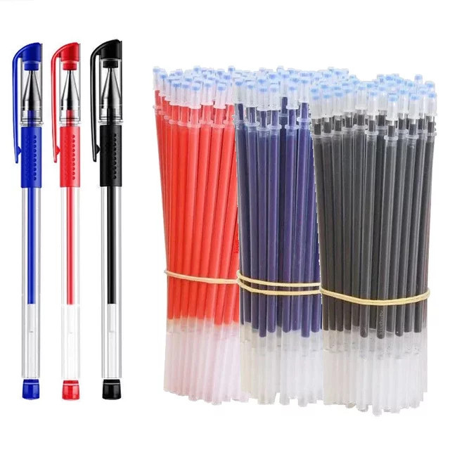 Gelstifte Set mit 0,5 mm Kugelschreiber Refills in Blau und Schwarz für Schule und Büro - Bild 1
