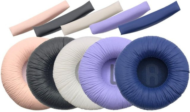JBL Ersatz-Headset-Ohrpolster und Schaumstoff-Stirnband Set in Weiß und Multicolour für T520BT T510BT T500BT T450BT - Bild 1