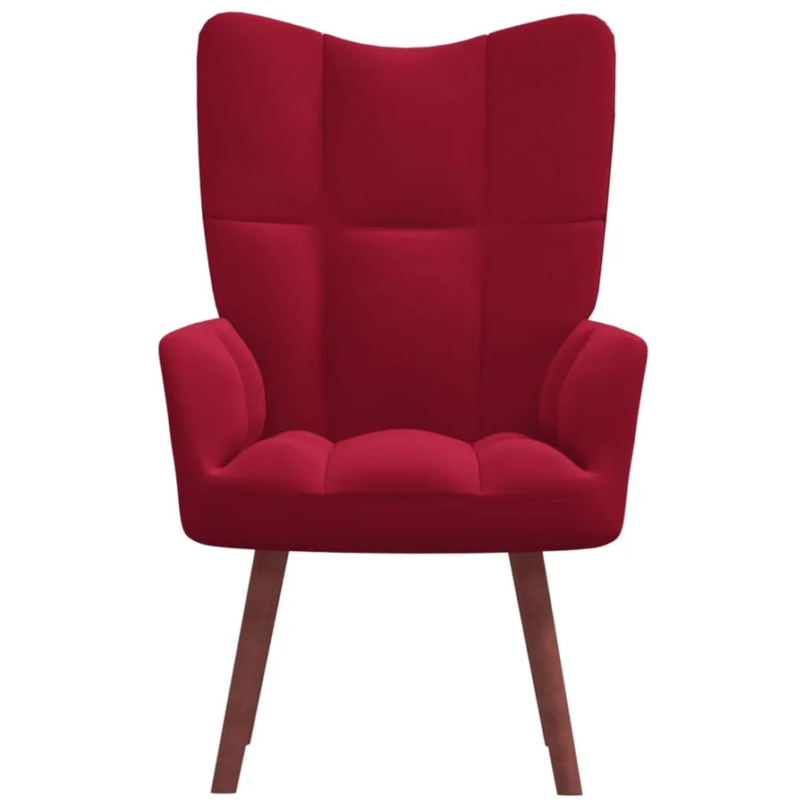 vidaXL Relaxsessel Modell 8 in Rot aus Samt mit integrierten Armlehnen und modernem Design - Bild 2