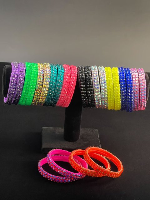 Armband, Schwarz, Kristall, Unisex - Bild 1