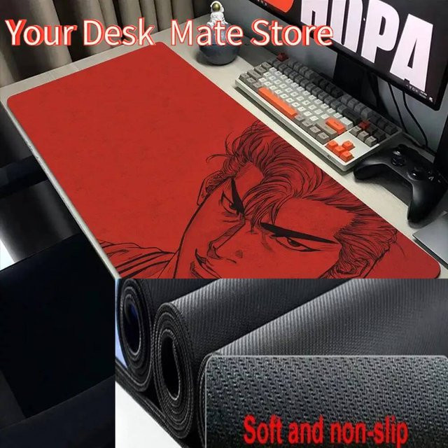 Potdemiel Anime Slam Dunk Mauspad Schwarz XXL Gaming Schreibtischunterlage - Bild 1