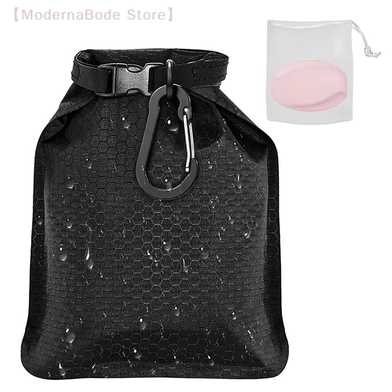 Hoeaden Wasserdichtes Seifenfach als multifunktionale Reise-Aufbewahrungstasche für Outdoor-Reisen, Schwarz - Bild 3