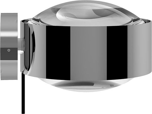 Top Light Puk! 160 Wall Avantgarde LED-Wandleuchte in Chrom mit transparenter Glaslinse und warmweißem Licht (2700K) - Bild 1