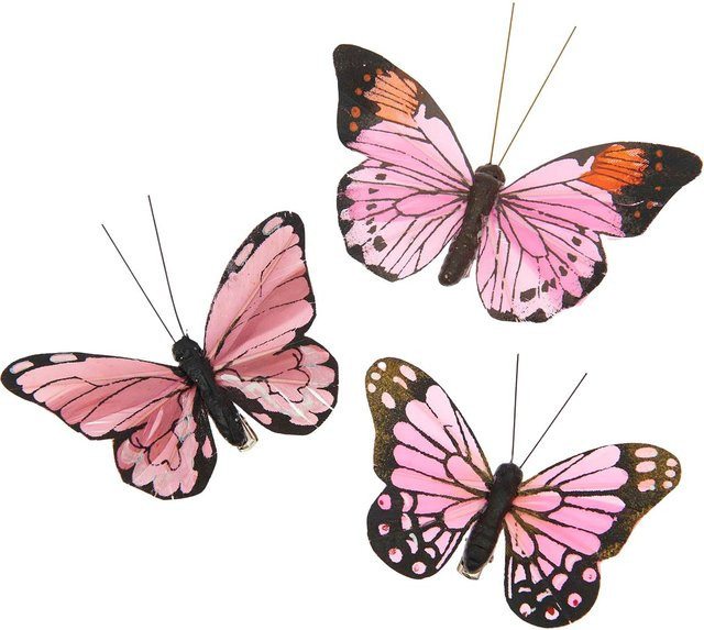 Rico Design Schmetterling mit Clip in Rosatönen - Bild 1