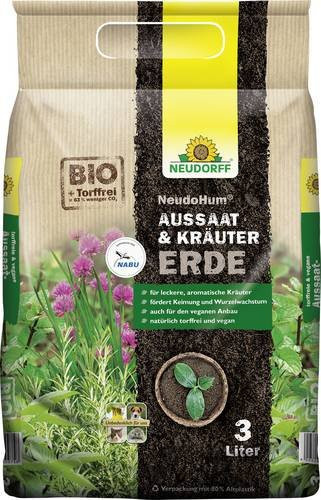 Neudorff NeudoHum Aussaat- und Kräutererde, torffrei, 3 l - Bild 1