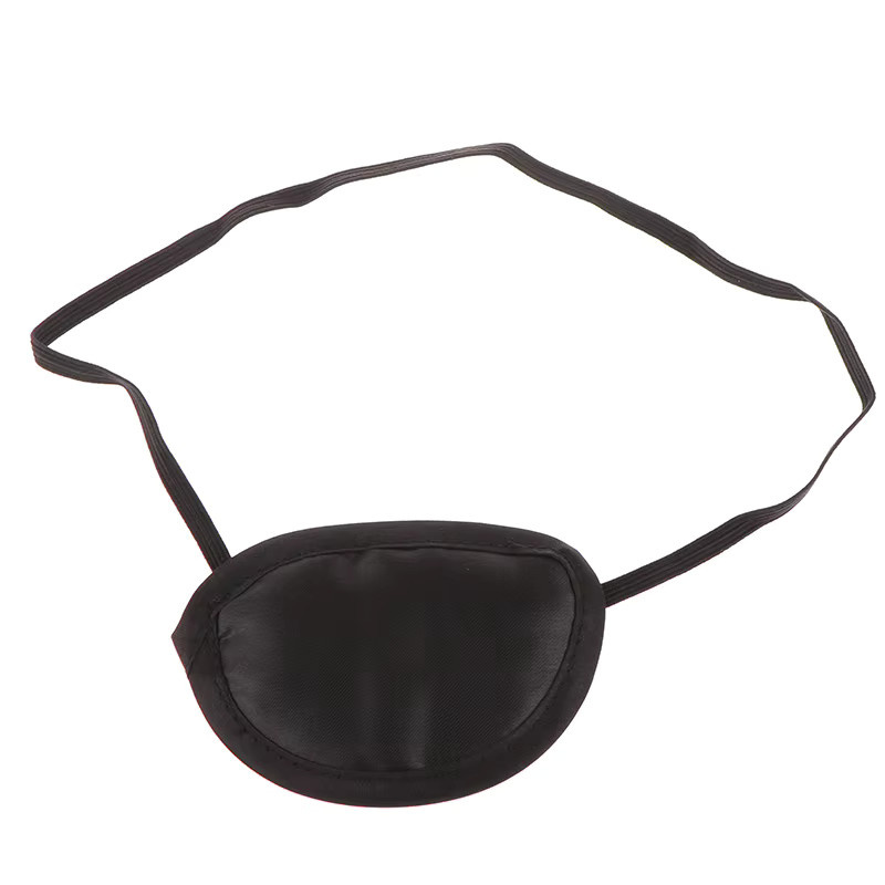 HNKMP Piraten-Augenklappe, Unisex, Schwarz, Waschbare Verstellbare Konkave Augenklappe - Bild 3