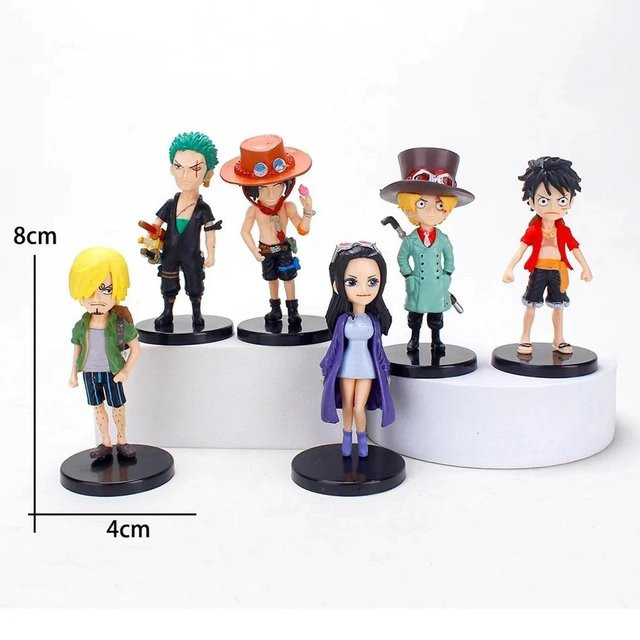 Yiran toy 1 One Piece Anime Figur Monkey D. Luffy Roronoa Zoro 6-teiliges Set - Bild 1