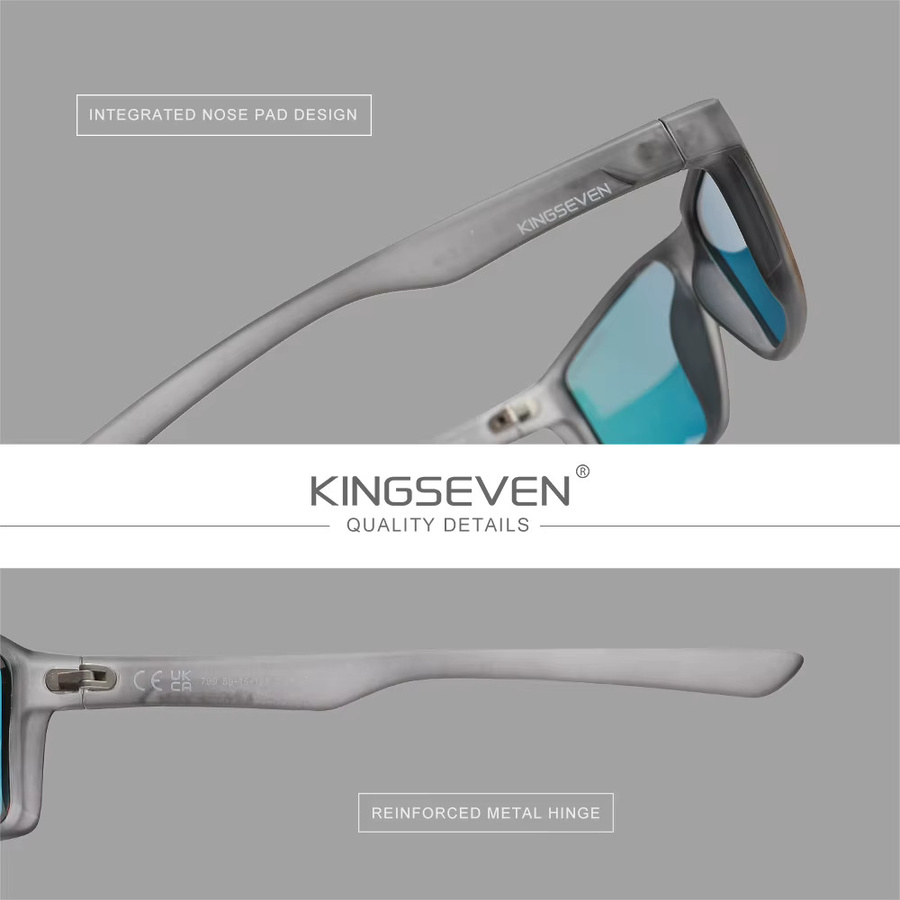 KINGSEVEN Sonnenbrille, Unisex, Vollrand, Kunststoff, polarisiert - Bild 3
